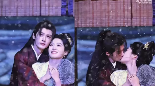 檀健次卢昱晓古装新剧《何不同舟渡》雪中拥吻名场面曝光 _ 细节速览