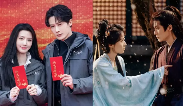 檀健次卢昱晓古装新剧《何不同舟渡》雪中拥吻名场面曝光 _ 相关图片